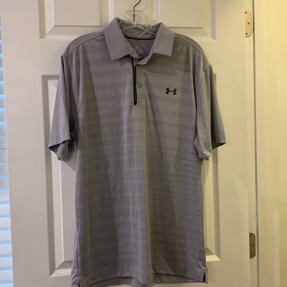 Men’s gray Under Armour polo
